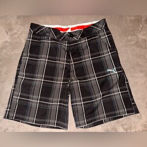 Puma Boys Plaid Golf Shorts